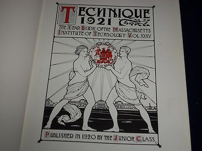1921 TECHNIQUE MASSACHUSETTS INSTITUTE TECHNOLOGY YEARBOOK - CAMBRIDGE - YB 367