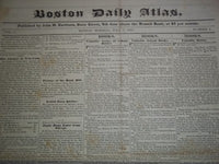 1832 JUL-OCT BOSTON DAILY ATLAS NEWSPAPER LOT OF 26- VOL I - HENRY CLAY- NP 1453