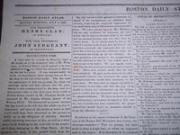 1832 JUL-OCT BOSTON DAILY ATLAS NEWSPAPER LOT OF 26- VOL I - HENRY CLAY- NP 1453
