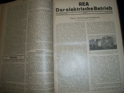 1921-1931 DER ELEKTRISCHE BETRIEB GERMAN VOLUME LOT OF 10 - ILLUS. - KD 3077