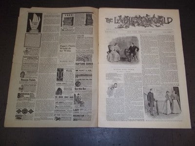 1895 FEBRUARY THE LADIES' WORLD MAGAZINE - GREAT PHOTOS AND ADS - SP 3018