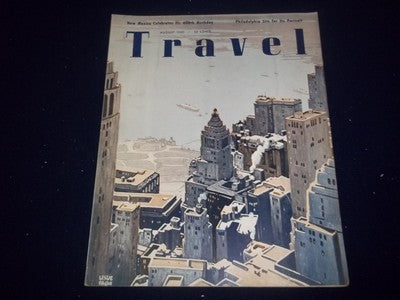 1940 AUGUST THE TRAVEL MAGAZINE - LOOKING TOWARD THE BATTERY IN NYC - II 2486