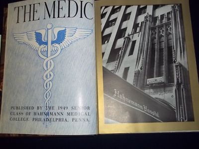 1949 THE MEDIC HAHNEMANN MEDICAL COLLEGE & HOSPITAL OF PA YEARBOOK - YB 209