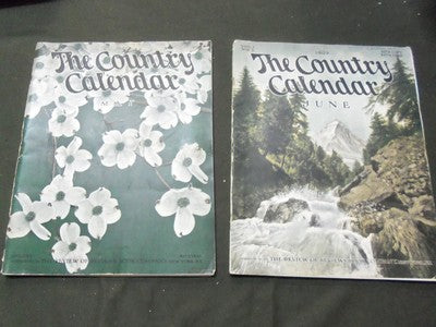 1905 COUNTRY CALENDAR MAGAZINE LOT OF 2 DIFFERENT ISSUES - VOL 1 # 1 - II 4269