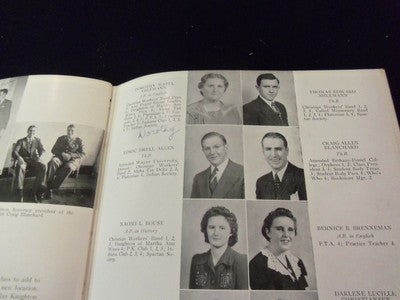1944 OLIVET NAZARENE COLLEGE YEARBOOK - AURORA - BOURBONNAIS ILLINOIS - YB 178
