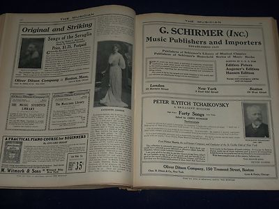 1913 JANUARY-DECEMBER THE MUSICIAN BOUND VOL NO. 18 - GREAT PHOTOS/ADS - KD 1741