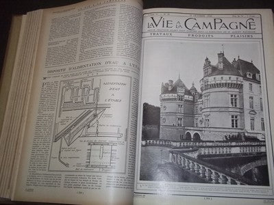 1908 JUL-DEC VIE A LA CAMPAGNE MAGAZINE VOLUME - FRENCH - NICE COVERS - KD 977