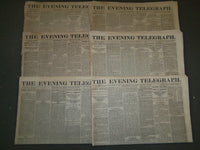 1870 THE EVENING TELEGRAPH NEWSPAPER LOT OF 24 - NICE ADVERTISEMENTS - NP 1442