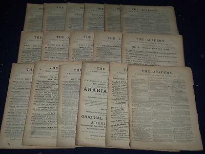 1894 THE ACADEMY WEEKLY REVIEW OF LITERATURE LOT OF 51 ISSUES - LONDON - O 4