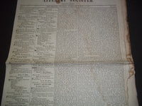 1821 MAR-APR THE NATIONAL GAZETTE & LITERARY REGISTER NEWSPAPER LOT 7 - NP 1427