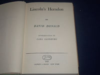 1948 LINCOLN HERNDON A BIOGRAPHY HARDCOVER BOOK BY DAVID DONALD - KD 1619