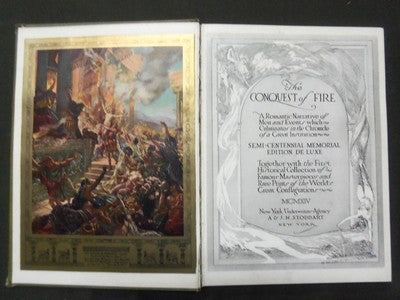 1914 THE CONQUEST OF FIRE BOOK - SEARCH LIGHT LIBRARY - ILLUSTRATED - KD 729E