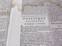 1798 GAZETTE NATIONALE OU LE MONITEUR UNIVERSEL NEWSPAPER LOT 6 FRENCH - NP 1559