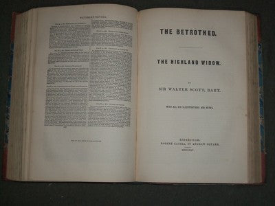 1847 THE NOVELS OF SIR WALTER SCOTT - SCOT'S WORKS VOLUME LOT OF 4 - KD 1074
