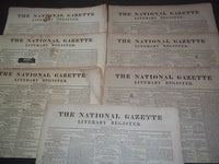 1821 MAR-APR THE NATIONAL GAZETTE & LITERARY REGISTER NEWSPAPER LOT 7 - NP 1427