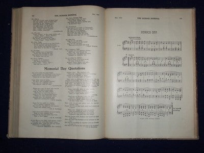1908-1910 SCHOOL JOURNAL BOUND VOLUME LOT OF 2 - VOL 76+77 - NICE ADS - KD 726E