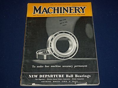 1939 APRIL MACHINERY MAGAZINE - NEW DEPARTURE BALL BEARINGS - II 9426