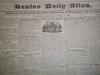 1832 JUL-OCT BOSTON DAILY ATLAS NEWSPAPER LOT OF 26- VOL I - HENRY CLAY- NP 1453