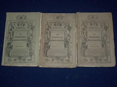1833 THE SPORTING MAGAZINE PUB. IN LONDON LOT OF 3 - NICE ENGRAVINGS - WR 631