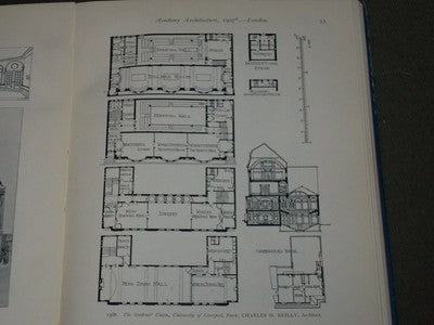 1907-08 ACADEMY ARCHITECTURE & ARCHITECTURAL REVIEW BOOK LOT OF 2 - KD 1125