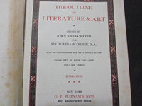 1924 THE OUTLINE OF LITERATURE & ART BOOK EDITED BY DRINKWATER & ORPEN - KD 729F