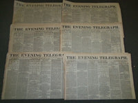 1870 THE EVENING TELEGRAPH NEWSPAPER LOT OF 24 - NICE ADVERTISEMENTS - NP 1442