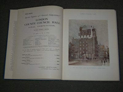 1907-08 ACADEMY ARCHITECTURE & ARCHITECTURAL REVIEW BOOK LOT OF 2 - KD 1125