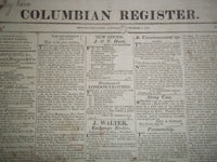 1816-1817 COLUMBIAN REGISTER NEWSPAPER LOT OF 6 - MADISON & CLAY - CT - NP 1454