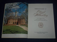 1990 OFFICIAL GUIDE TO COLONIAL WILLAMSBURG - MAP + INFORMATION - KD 1625
