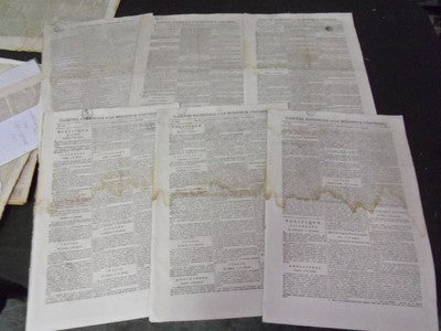 1798 GAZETTE NATIONALE OU LE MONITEUR UNIVERSEL NEWSPAPER LOT 6 FRENCH - NP 1559