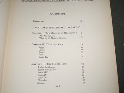 1934 DECORATION PAST PRESENT & FUTURE BOOK BY LOCKWOOD - ILLUSTRATIONS - KD 1124