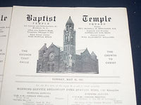 1937 THE BAPTIST TEMPLE CHURCH PROGRAM LOT OF 11 - BROOKLYN, N. Y. - O 2240