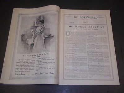 1910 NOVEMBER THE LADIES' WORLD MAGAZINE - GREAT PHOTOS AND ADS - SP 2989