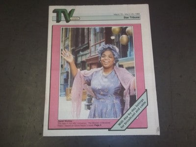 1989 MINNEAPOLIS STAR AND TRIBUNE TV WEEK - OPRAH WINFREY - II 2702