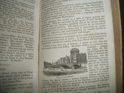 1847 MITCHELL'S SCHOOL OF GEOGRAPHY SECOND EDITION BOOK - ILLUSTRATED - KD 1775Z