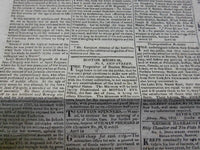 1819 BOSTON DAILY ADVERTISER NEWSPAPER LOT OF 4 DIFFERENT - NP 1478
