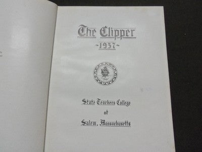 1937 THE CLIPPER STATE TEACHERS COLLEGE YEARBOOK - SALEM MASSACHUSETTS - YB 322