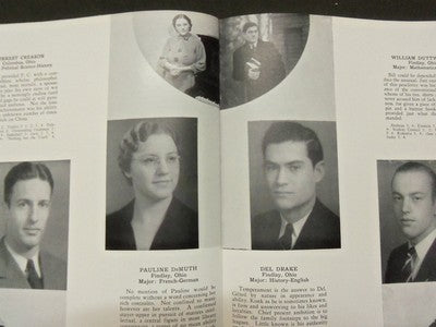 1937 THE ARGUS FINDLAY COLLEGE YEARBOOK - OHIO - CLASS PHOTOS - YB 318