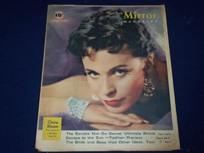 1958 NOVEMBER 16 NEW YORK MIRROR MAGAZINE SECTION - CLAIRE BLOOM - II 7464