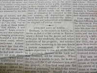 1826 DECEMBER 20 NATIONAL AEGIS NEWSPAPER - WORCESTER MASSACHUSETTS - NP 1476