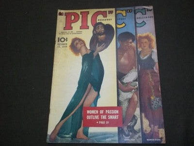 1939 OCT 17 PIC MAGAZINE - DENISE, JOHNNY TIGER AND MAUREEN O'HARA - II 7448