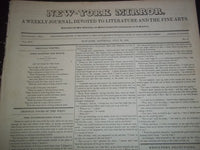 1836-1839 THE NEW-YORK MIRROR NEWSPAPER LOT OF 23 - SHEET MUSIC+ - NP 1494