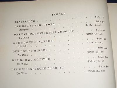 1936 DIE WESTFALISCHEN DOME GERMAN BOOK - HEGE -120 PAGES OF PHOTOS - KD 1289