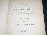 1852 THE WORKS OF BRITISH POETS FROM SOUTHEY TO CROLY VOL NO. 2 - KD 1285