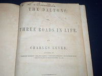 1852 THE DALTONS + GERALD FITZGERALD BY CHARLES LEVER BOTH IN ONE VOL. - KD 1283