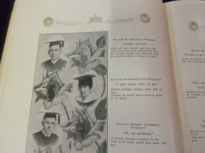 1921 UNION COLLEGE YEARBOOK - GOLDEN CORDS - LINCOLN NEBRASKA - YB 181