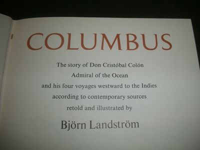1966 COLUMBUS STORY OF DON CRISTOBAL BY BJORN LANDSTROM BOOK W/ CASE - KD 622