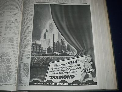 1942 OIL PAINT AND DRUG REPORTER BOUND VOLUME LOT OF 3 - GREAT ADS - KD 3411