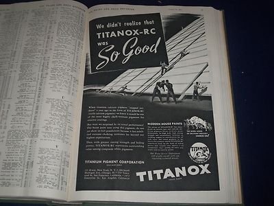 1942 OIL PAINT AND DRUG REPORTER BOUND VOLUME LOT OF 3 - GREAT ADS - KD 3411