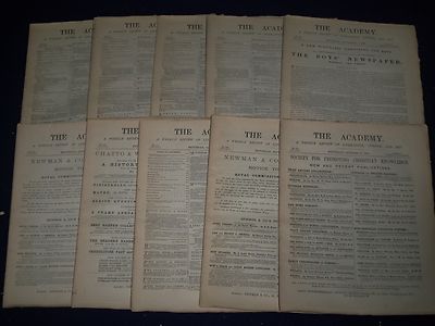 1880 THE ACADEMY WEEKLY REVIEW OF LITERATURE LOT OF 51 ISSUES - LONDON - O 2222